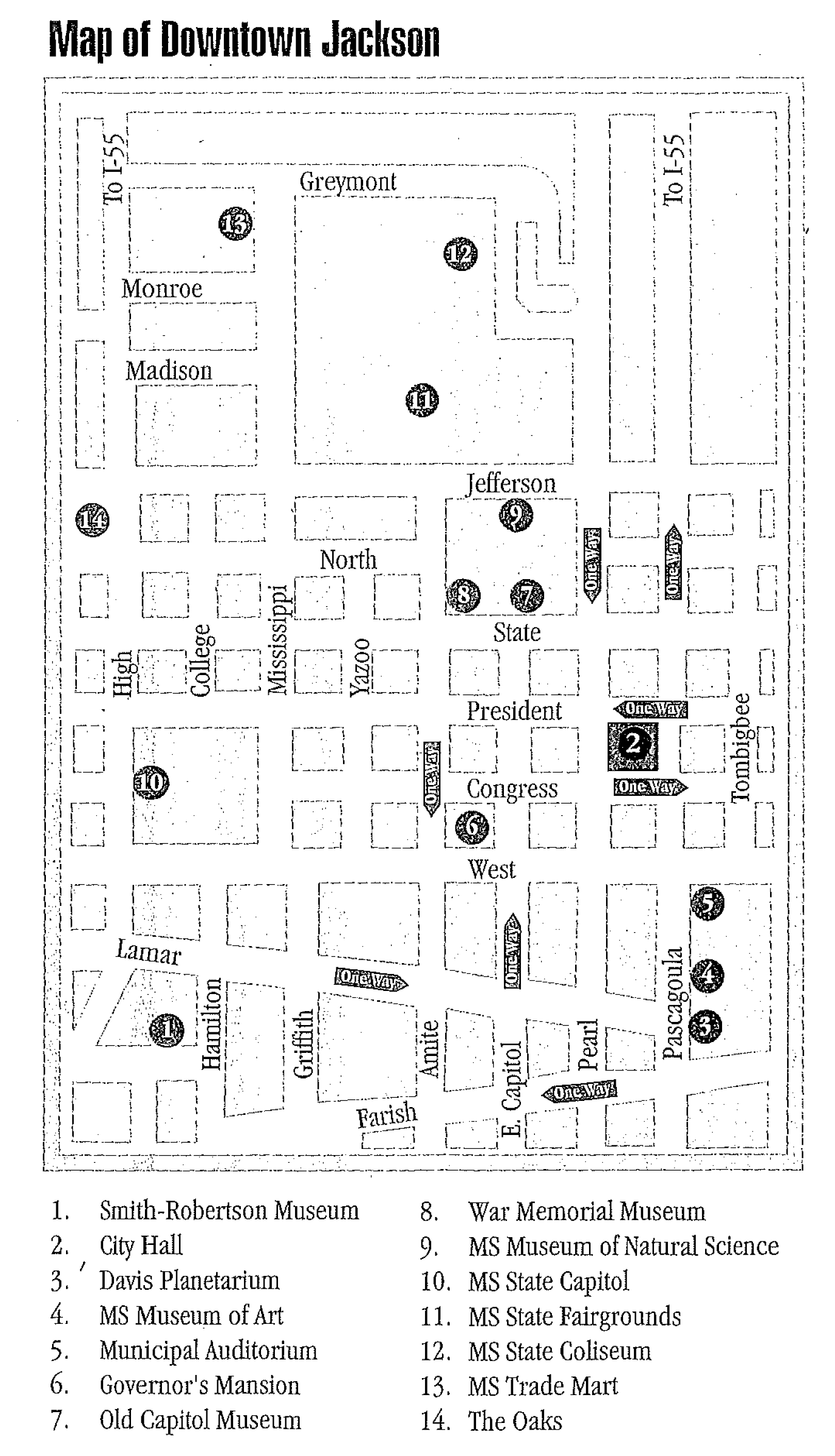 Map Downtown Jackson